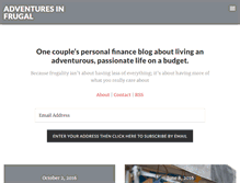 Tablet Screenshot of adventuresinfrugal.com